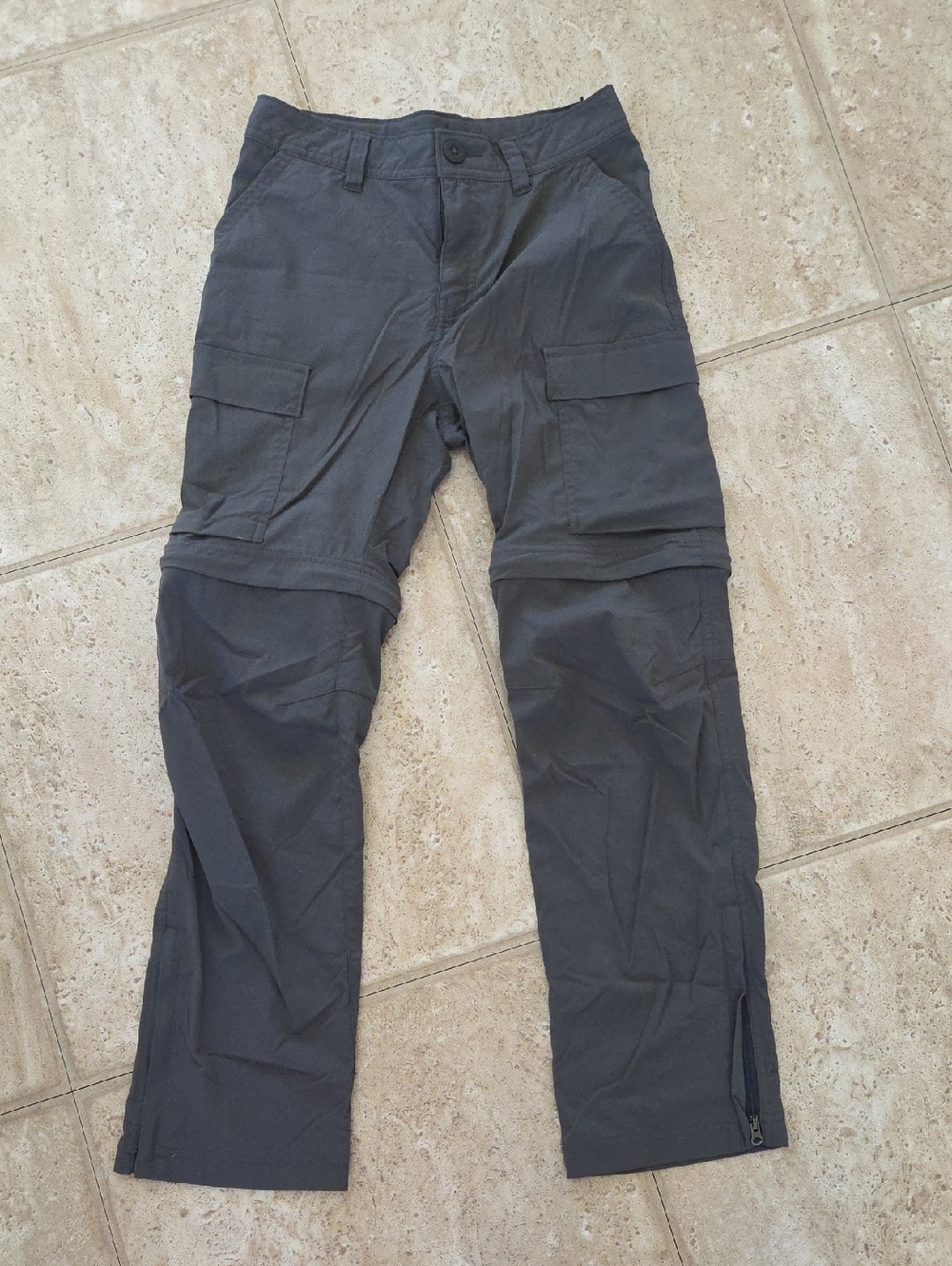 REI Kid's Dark Gray Convertible Cargo Pants